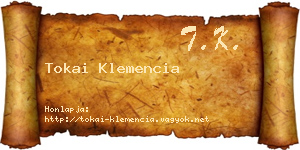 Tokai Klemencia névjegykártya